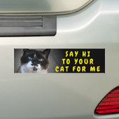 Zeg gedag tegen je Bumpersticker van Cat Meme (Op auto)