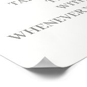 Zeg geen Baby Butterfly-teken Poster (Hoek)