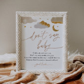 Zeg geen Baby Game Twinkle Star Baby shower Poster