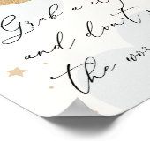 Zeg geen Baby shower Game Moon Twinkle Star. Poster (Hoek)