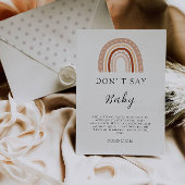 Zeg geen Baby shower spel, Rainbow Kaart