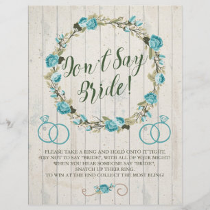 Zeg geen Bride! Vrijgezellenfeest game Flyer