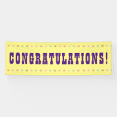 Zeg gefeliciteerd - Giant Word op een banner (Horizontaal)