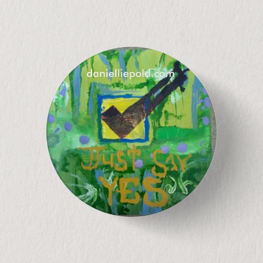 Zeg gewoon ja ronde button 3,2 cm (Voorkant)