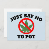 ZEG GEWOON NEE AAN POT Briefkaarten (Voorkant / Achterkant)