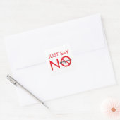 Zeg gewoon nee tegen asbest wapens - Pistool contr Vierkante Sticker (Envelop)