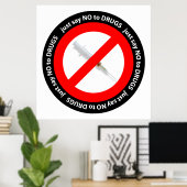 Zeg gewoon nee tegen drugs poster (Thuiskantoor)