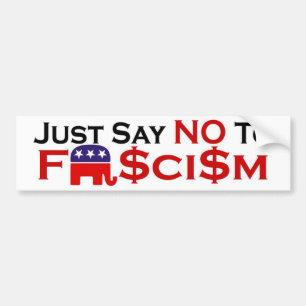Zeg gewoon nee tegen fascistische Bumpersticker