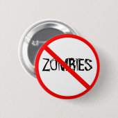 Zeg gewoon nee tegen Zombies Ronde Button 5,7 Cm (Voorkant /achterkant)
