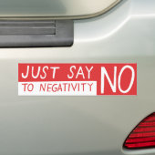 ZEG GEWOON NEE VOOR Negativiteit Funny Sarcasm Iro Bumpersticker (Op auto)