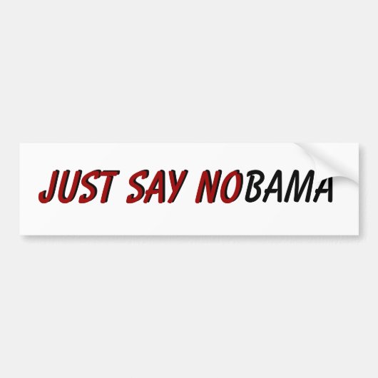 Zeg gewoon NObama Bumpersticker (Voorkant)