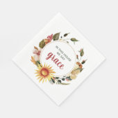 Zeg Grace Herfst Waterverf Wreath Servet (Hoek)