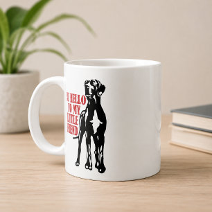 Zeg Hallo tegen Mijn Kleine Vriend Great Dane Koff Koffiemok