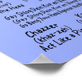 Zeg het in het Jiddisch Poster