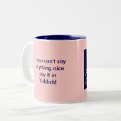 Zeg het in het Jiddisch Tweekleurige Koffiemok (Voorkant links)