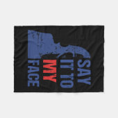 Zeg het maar in mijn gezicht, Kamala Harris debat Fleece Deken (Voorkant (Horizontaal))