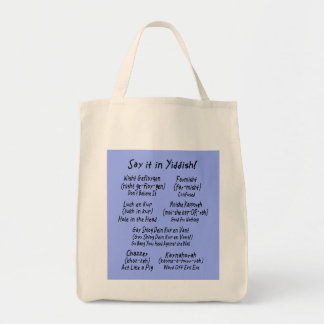 Zeg het maar in Yiddish Blue Tote Bag