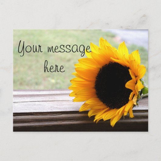 Zeg het maar in zonnebloemen briefkaart (Voorkant)