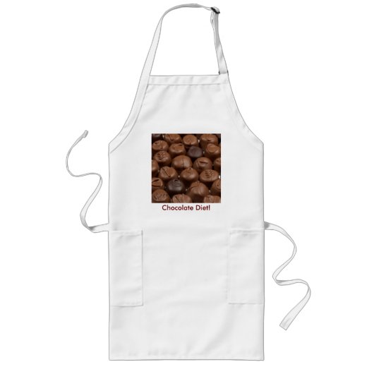 Zeg het met Chocolade! Lang Schort (Voorkant)