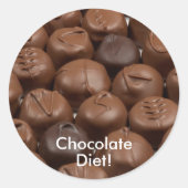 Zeg het met Chocolade! Ronde Sticker (Voorkant)
