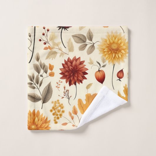 Zeg het met herfstbladeren - bad handdoek (Wasdoekje)