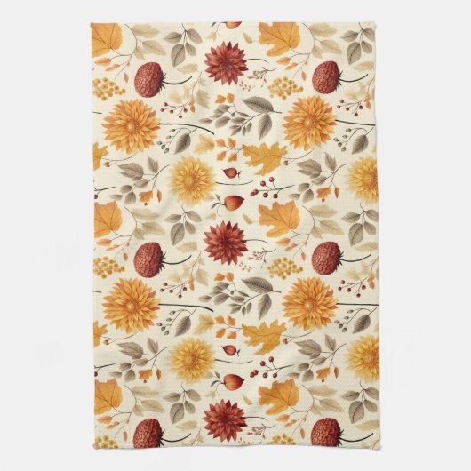 Zeg het met herfstbladeren - theedoek (Verticaal)