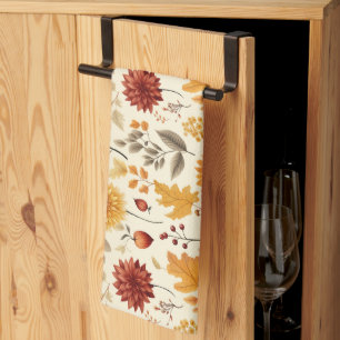 Zeg het met herfstbladeren - theedoek