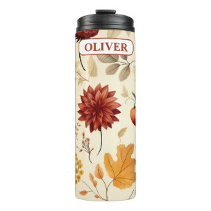 Zeg het met herfstbladeren - Thermische Tumbler Thermosbeker