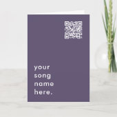 Zeg het met Muziek | Paarse QR-code Streamable Son Kaart (Voorkant)