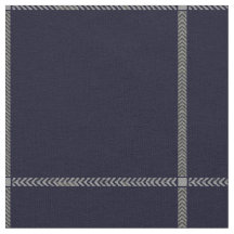 Zeg het met vierkantjes op Navy Blue/Grey Cotton