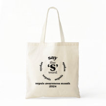 Zeg het S-woord - Sepsis Awareness Tas - Zwart