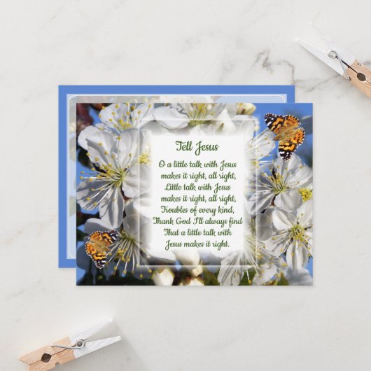 Zeg het tegen Jezus! Kaart (Voorkant / Achterkant in situ)