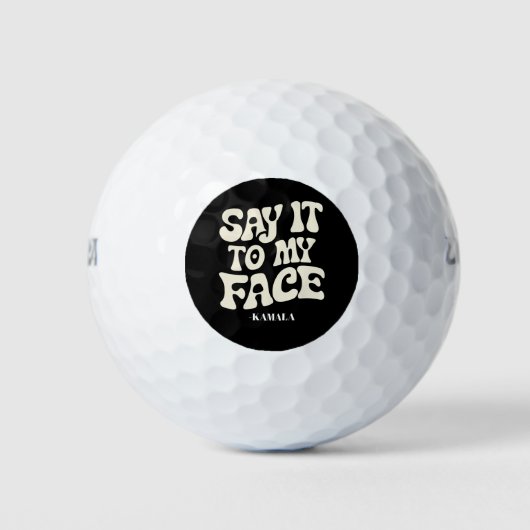 Zeg het tegen mijn gezicht Kamala Harris 2024 deba Golfballen (Voorkant)