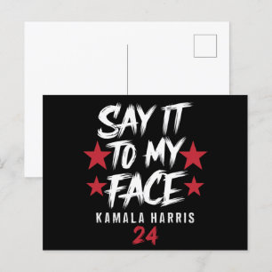 Zeg het tegen mijn gezicht Kamala Harris Briefkaart