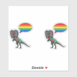 Zeg het! Zeg homo! LGBTQIA+ dinosaurus Sticker