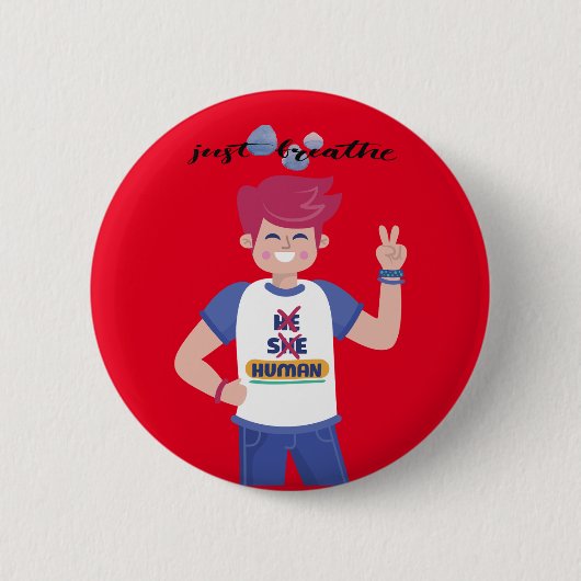 Zeg hun naam mannen ronde button 5,7 cm (Voorkant)