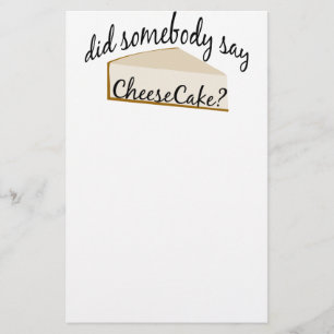 Zeg iemand Cheesecake? Briefpapier