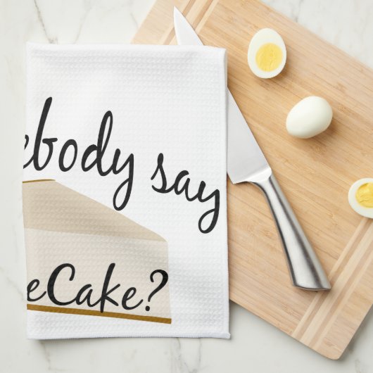 Zeg iemand Cheesecake? Theedoek (Quarter Fold)