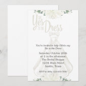 Zeg ja tegen de bruidsjurk kaart (Voorkant / Achterkant)