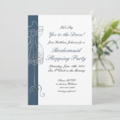 Zeg ja tegen de jurk bruidsmeisje Shopping Party Kaart (Staand voorkant)