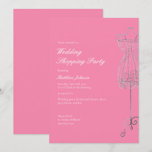 Zeg ja tegen de jurk bruidsmeisje Shopping Party Kaart