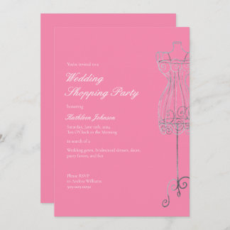 Zeg ja tegen de jurk bruidsmeisje Shopping Party Kaart