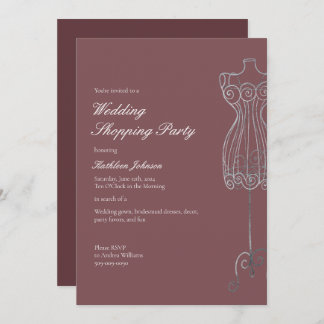 Zeg ja tegen de jurk bruidsmeisje Shopping Party Kaart