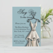 Zeg ja tegen de jurk kaart (Staand voorkant)