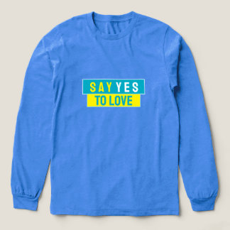 Zeg Ja Tegen Liefde Grafisch Tri-Blend Shirt