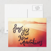 Zeg ja tegen nieuwe avonturen briefkaart (Voorkant / Achterkant)