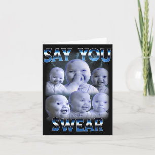 Zeg Je Zweert Ai Niche Baby Houdt Lach Tegen Kaart