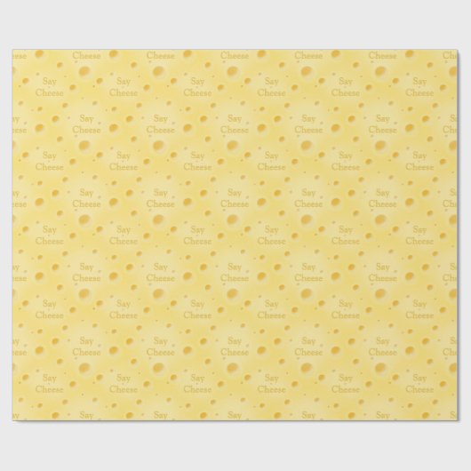 "Zeg kaas" Creamy Swiss Cheese Cute  Cadeaupapier (Vlak)