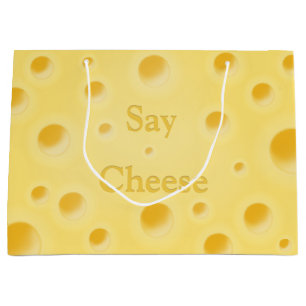 "Zeg kaas" Cute Cutomizable Holey Yellow Cheese Groot Cadeauzakje