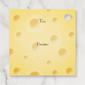 "Zeg kaas" Cute Cutomizable Yellow Cheese Slice Bedankjes Labels (Achterkant)